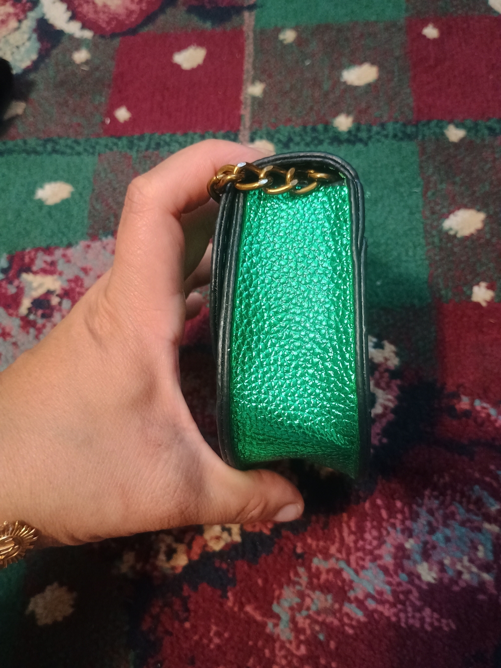 Kurt Geiger green and purple mini bag - Picture 3 of 12